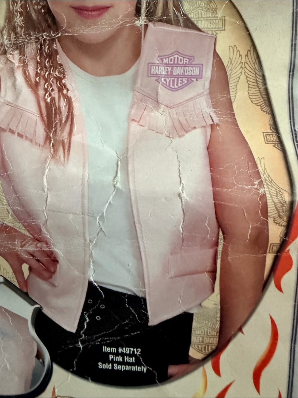Vintage Harley-Davidson Girls' Pink Fringe Vest
